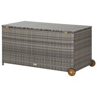 Tuinbox 120X65X61 Cm Poly Rattan Lichtgrijs