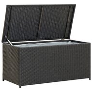 Tuinbox 100X50X50 Cm Poly Rattan Zwart