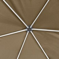 Partytent Met Wanden Zeshoekig 3,6X3,1 M Taupe 220 G/M&sup2;