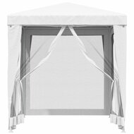 Partytent Met 4 Mesh Zijwanden 2X2 M Wit