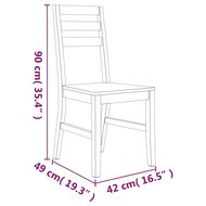 Eethoek Norma Massief Acaciahout 110x70 cm