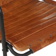 Relaxfauteuil Xtra Met Voetenbankje Echt Leer Bruin