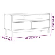 Tv-Meubel Oslo 110X40X50 Cm Massief Grenenhout