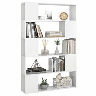 Boekenkast Roomdivider Bewerkt Hout Hoogglans Wit