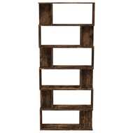 Boekenkast Roomdivider 80X24X192Cm Hout Gerookt Eiken