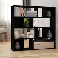 Boekenkast Roomdivider 105X24X102 Cm Zwart 