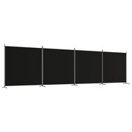 Kamerscherm Met 4 Panelen 698X180 Cm Stof Zwart