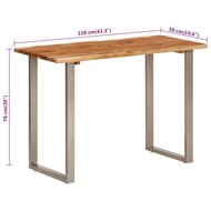 Eettafel Wanda 110X50X76 Cm Acaciahout bruin