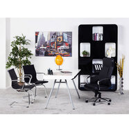 Bureaustoel Flores zwart swingchair