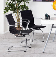 Bureaustoel Flores zwart swingchair