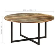 Eettafel Roemer 150X75 Cm Massief Gerecycled Hout