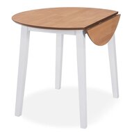 Eethoek Rosalin Mdf En Rubberwood Wit 5-Delig rond