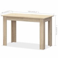 Eethoek Wenen tafel met 2 banken eikenkleur