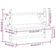 Wandrekjes SET 2 St 40X25X30 Cm Eikenkleurig 40 x 25 x 30 cm