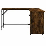 Bureau hoekbureau141X141X75 Cm Hout Gerookt Eikenkleurig