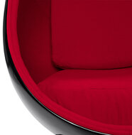 Fauteuil Nuovo zwart met rood draaifauteuil