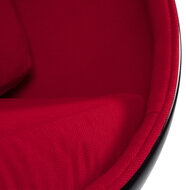 Fauteuil Nuovo zwart met rood draaifauteuil