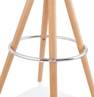 Counter chair barkruk Parijs stof bruin met naturel poten