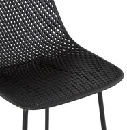 Counter chair Ellen barkruk kunststof zwart voor kookeiland