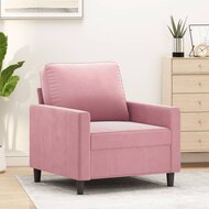 Fauteuil Cathy stof velvet roze