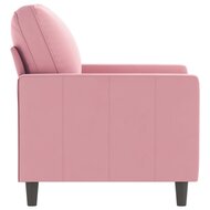 Fauteuil Cathy stof velvet roze