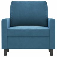 Fauteuil Cathy velvet Blauw