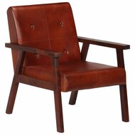 Fauteuil Ohio Echt Leer Bruin