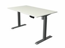 Kerkmann - Zit sta bureau Move-1 140x80cm wit - antraciet poten - elektrisch