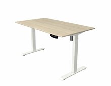 Kerkmann - Zit sta bureau Move-1 140x80cm naturel - witte poten - elektrisch