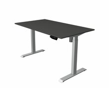 Kerkmann - Zit sta bureau Move-1 140x80cm antraciet - zilver poten - elektrisch