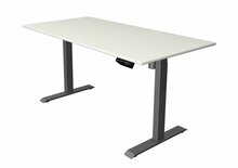 Kerkmann - Zit sta bureau Move-1 160x80cm wit - antraciet poten - elektrisch