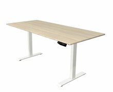 Kerkmann - Zit sta bureau Move-1 180x80cm naturel - witte poten - elektrisch