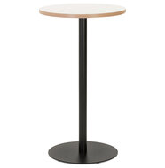 Bartafel Stefan wit, blank, zwart rond 60cm