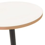 Bartafel Stefan wit, blank, zwart rond 60cm