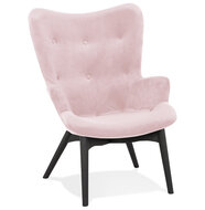 Fauteuil Melchior stof velvet roze