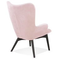 Fauteuil Melchior stof velvet roze