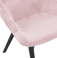 Fauteuil Melchior stof velvet roze