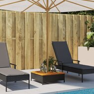 Parasolvoetbedekking 70X70X25 Cm Poly Rattan Acaciahout Zwart