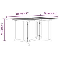 Tuintafel Mischa Inklapbaar Massief Teakhout 150 x 90 x 75 cm