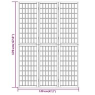 Kamerscherm Inklapbaar 3 Panelen Japanse Stijl 120 x 170 cm Zwart