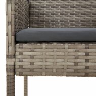 Tuinset Katja Met Kussens Poly Rattan Grijs