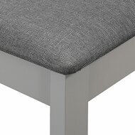 Eethoek Wilma 4 stoelen met tafel grijs uitschuifbaar