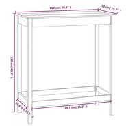 Bartafel Jazz Massief Grenenhout 100 x 50 x 110 cm Wit