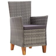 Eethoek Laren polyrattan 90x90cm met 4 stoelen