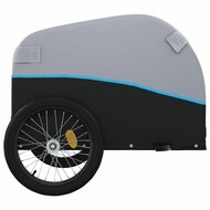 Fietskar 45 kg ijzer zwart en blauw 133 x 68 x 68 cm Fietstrailer