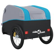 Fietskar 45 kg ijzer zwart en blauw 133 x 68 x 68 cm Fietstrailer