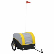 Fietskar 45 kg ijzer zwart en geel 126 x 63 x 63 cm Fietstrailer