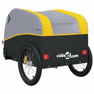 Fietskar 45 kg ijzer zwart en geel 126 x 63 x 63 cm Fietstrailer