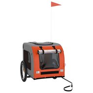 Honden fietskar oxfordstof oranje en grijs 69 x 133.5 x 73.5 cm Fietstrailer