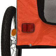 Honden fietskar oxfordstof oranje en grijs 69 x 133.5 x 73.5 cm Fietstrailer